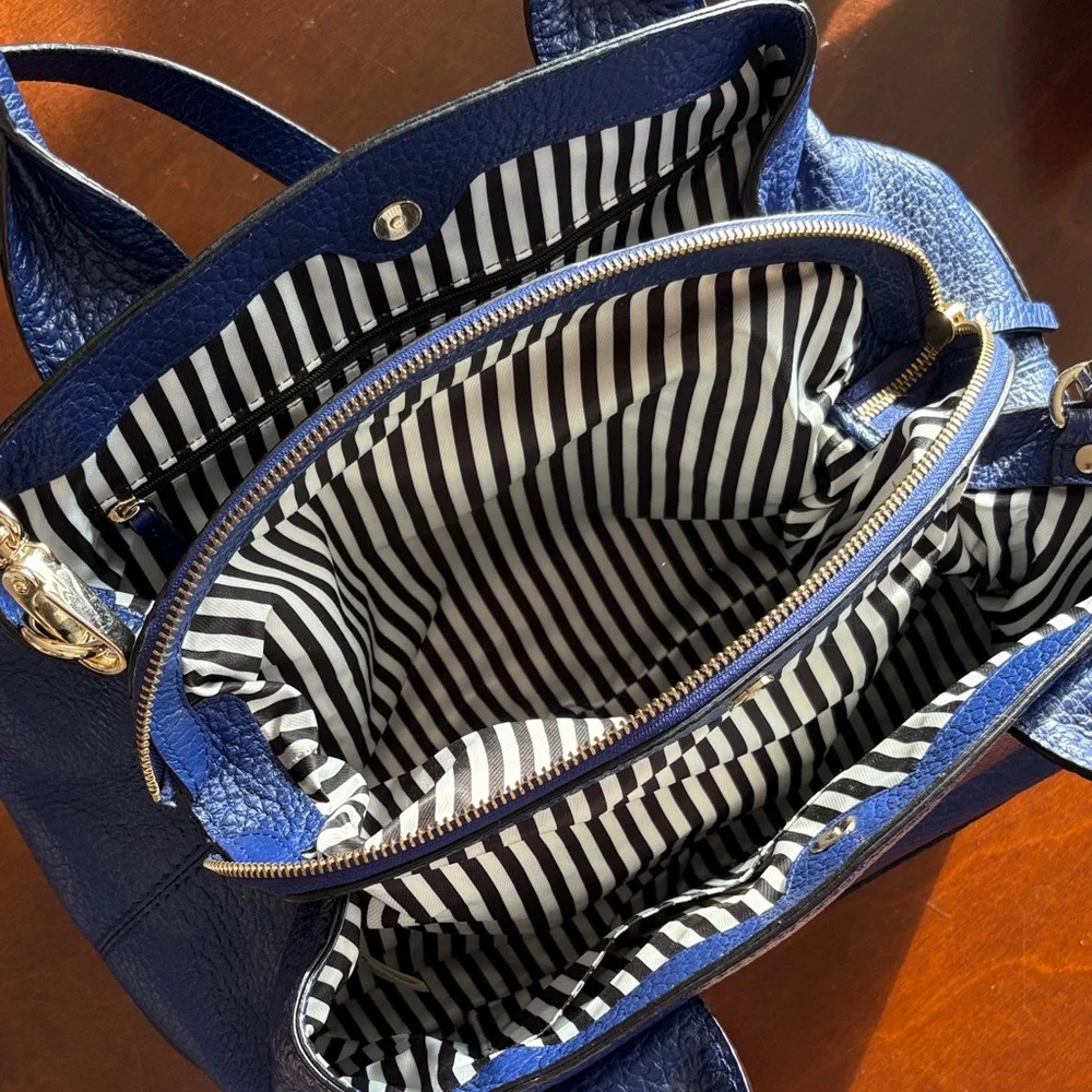 KATE SPADE - EUC Southport Ave Sloan Satchel Cobalt Blue Leather Bag